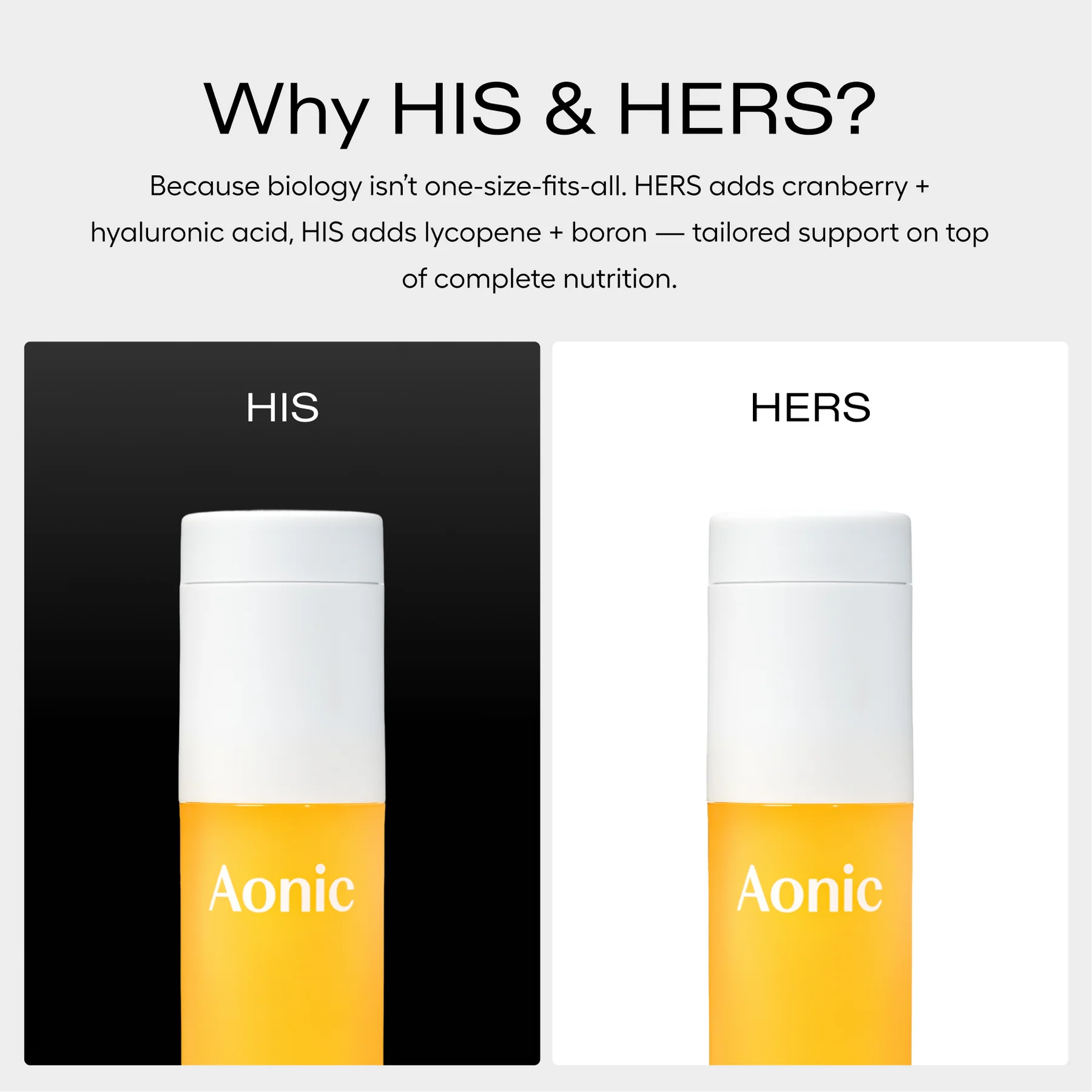 Why HIS and HERS