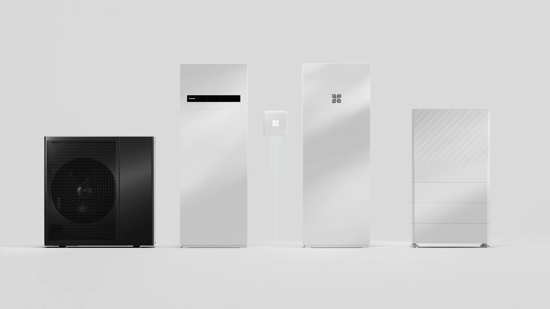 Das GALVANY System: Wärmepumpe, Innengerät, Fusion Box, Cube und Batteriespeicher